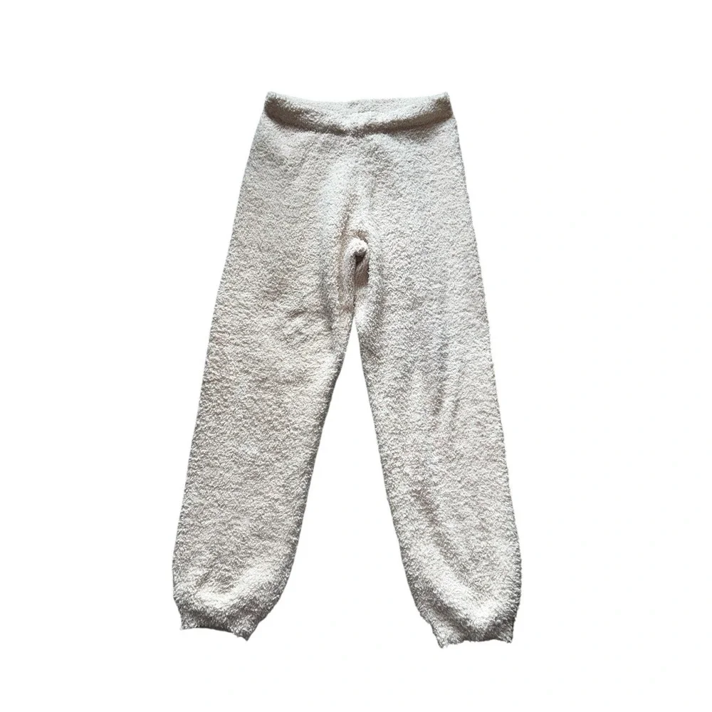 Skims Cozy Knit Jogger Lounge Pant Pink Large XL Soft Teddy Warm Womens‎